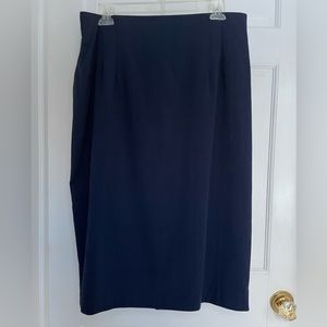 Navy blue pencil skirt by Norton McNaughton size 16